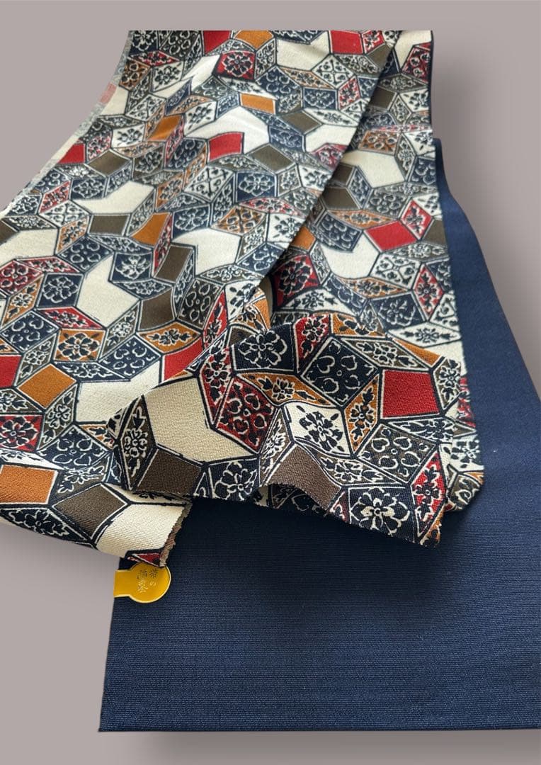 目玉 逸品 ウール100％ 型染め名古屋帯