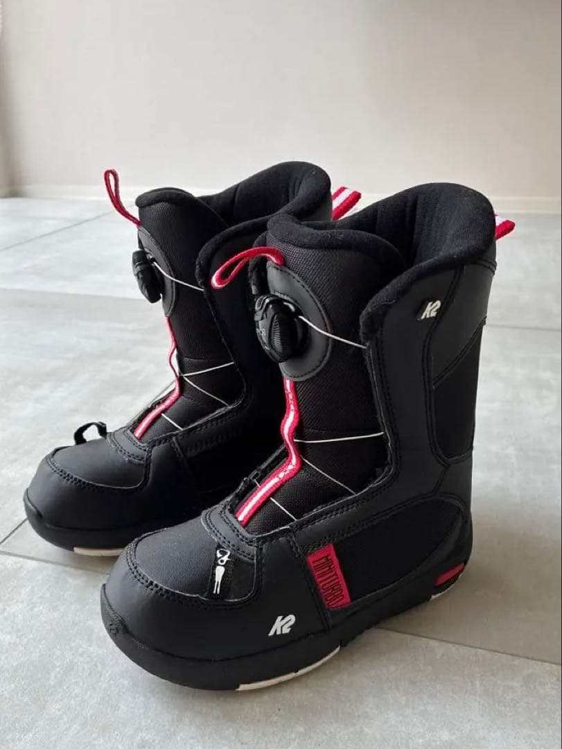 美品　K2 子ども用スノーボードブーツ ブラック　サイズ20 ケーツー スノーボード（K2 SNOWBOARDING）（キッズ）ジュニア 子供用