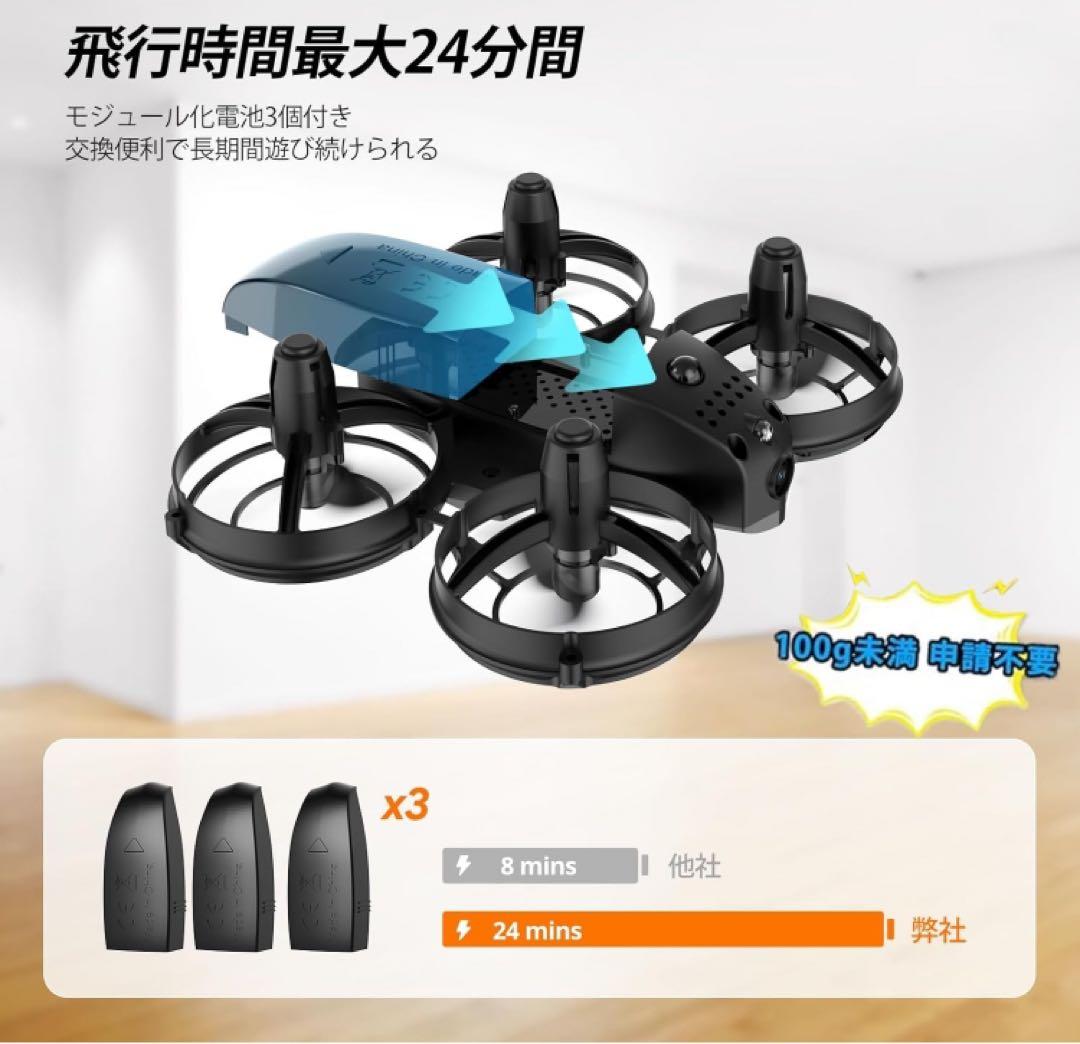 Tomzon ドローン 1080P カメラ付き 24分飛行 100g - メルカリ