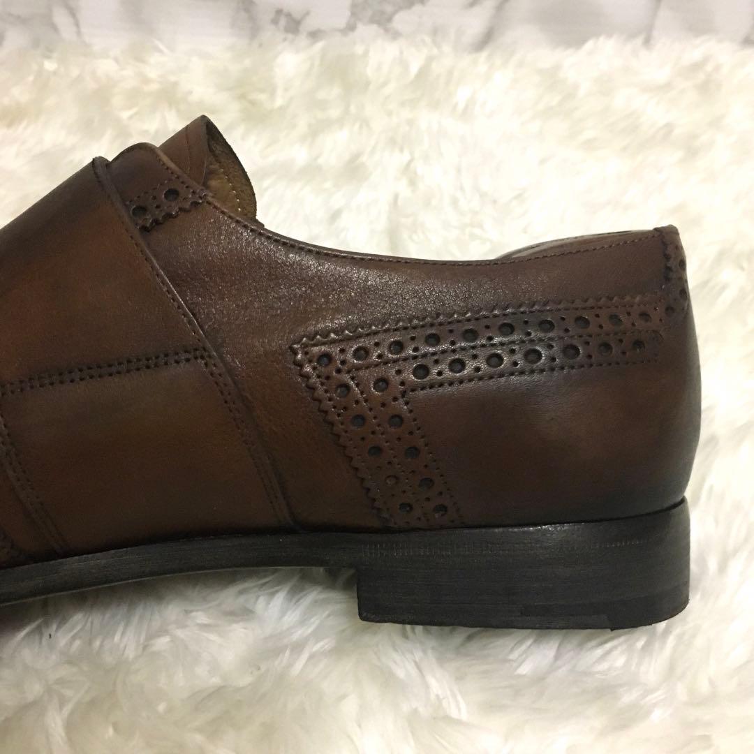 コ*イ様 美品 PRADA プラダ 本革 ダブルモンクストラップ シューズ