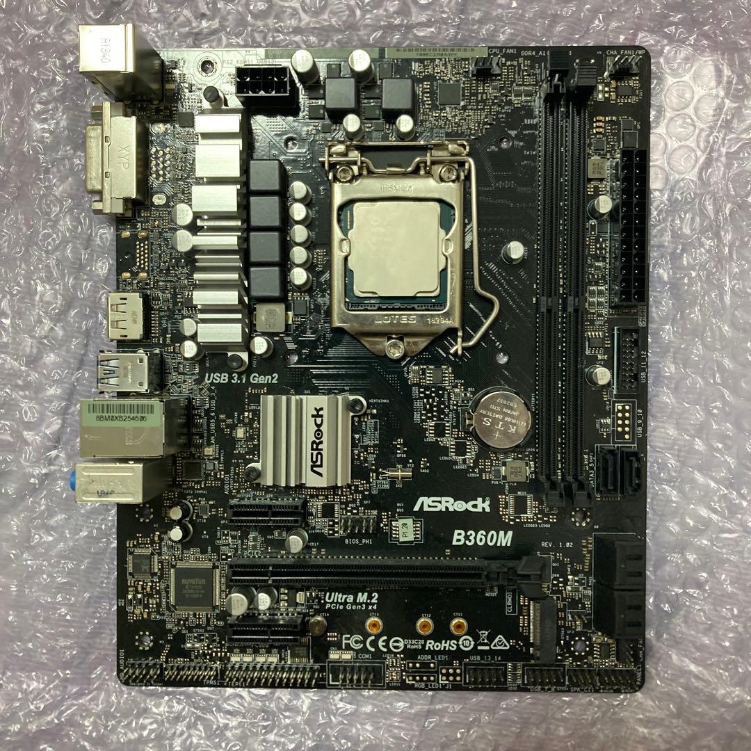 ASRock B360M マザーボード + Intel Core i5-8400 ASRock B360M i5-8400 4GBメモリ2枚 512GB M 2 SSD / LGA1151 MicroATX