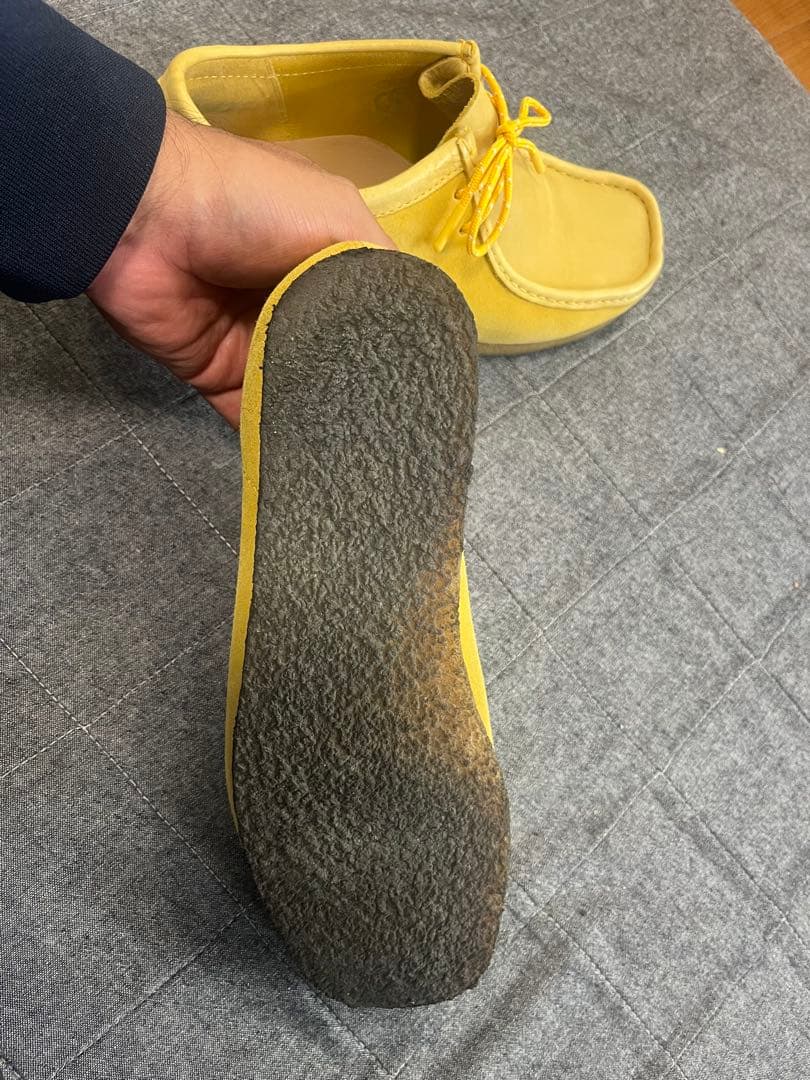 Clarks ORIGINALS ワラビー イエロー スエード 26.5cm