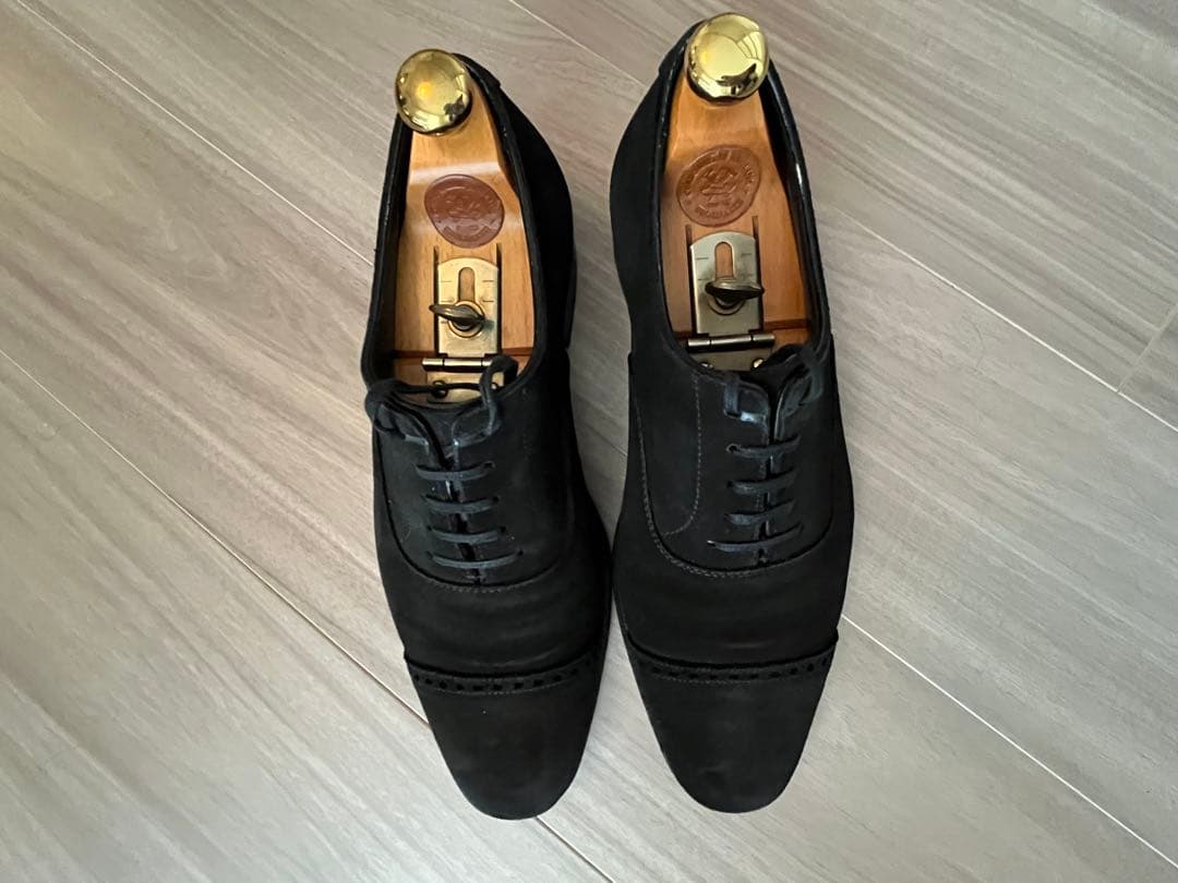 6Dクロケット＆ジョーンズ BELGRAVE 黒スエード ダイナイトソール