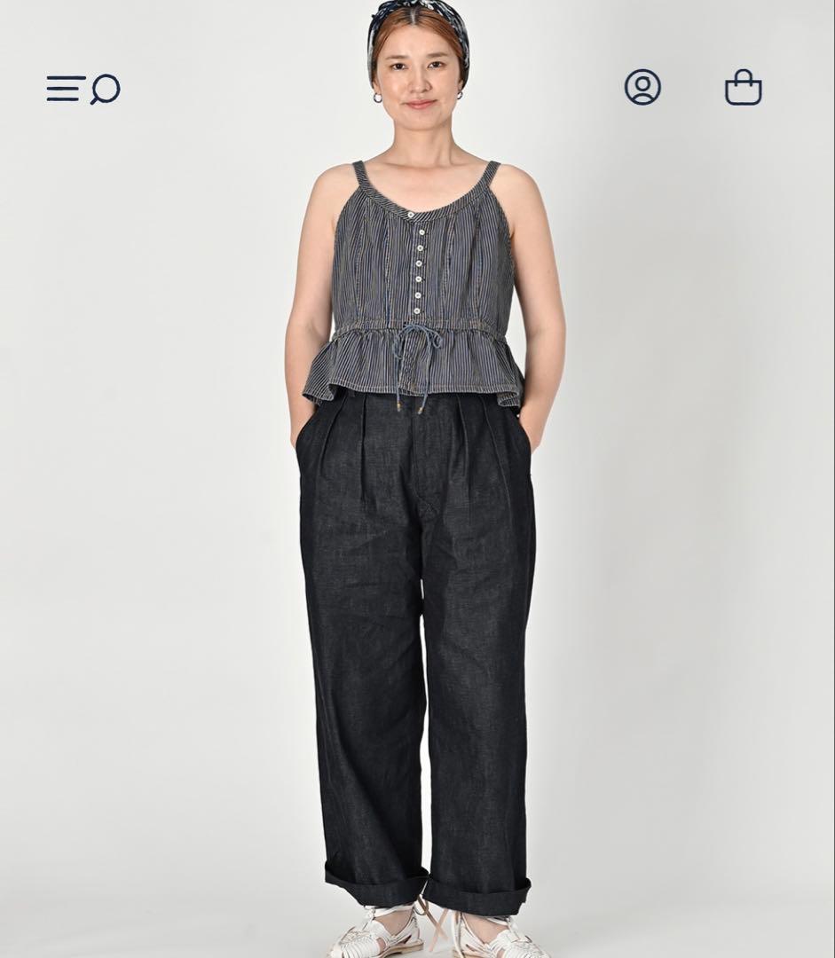 45R 大麦デニムのキャミソール（重） ヒッコリー 2024春夏 28,