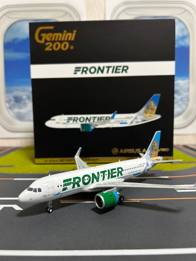 フロンティア A320neo プレーリードッグ柄 Gemini 200 GJFFT2124 GEMINI JETS Frontier Airlines / フロンティア航空 A320neo