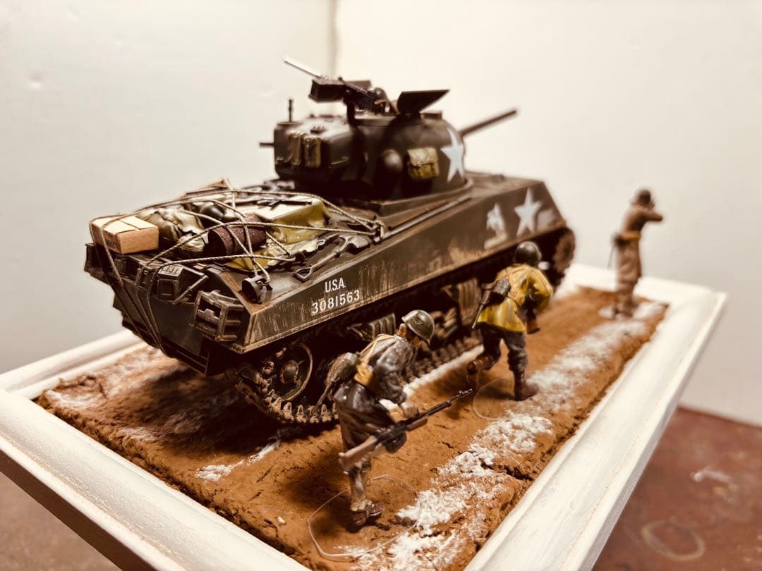 M4 A3シャーマン戦車 1/35 スケール ジオラマ - メルカリ