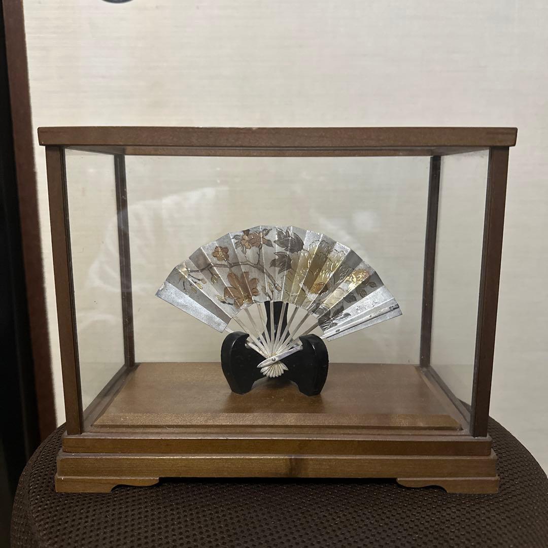 純銀製 扇子 純銀 額 扇 5号松竹梅 - TAKEHIKO - 武比古 - 日本の伝統工芸・関工芸