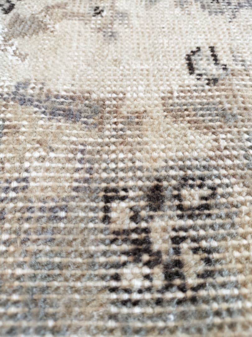 AYA ☆ セール中様専用】淡いグレーとクリームの淡色ラグ No.617