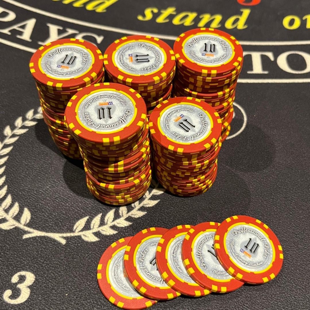 01 MGM社正規品 カジノチップ 100枚 ポーカーチップ バカラ H26年