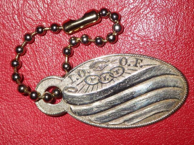 20'S☆オッドフェローズ☆ビンテージ☆タグ☆9☆キーホルダー☆フリー