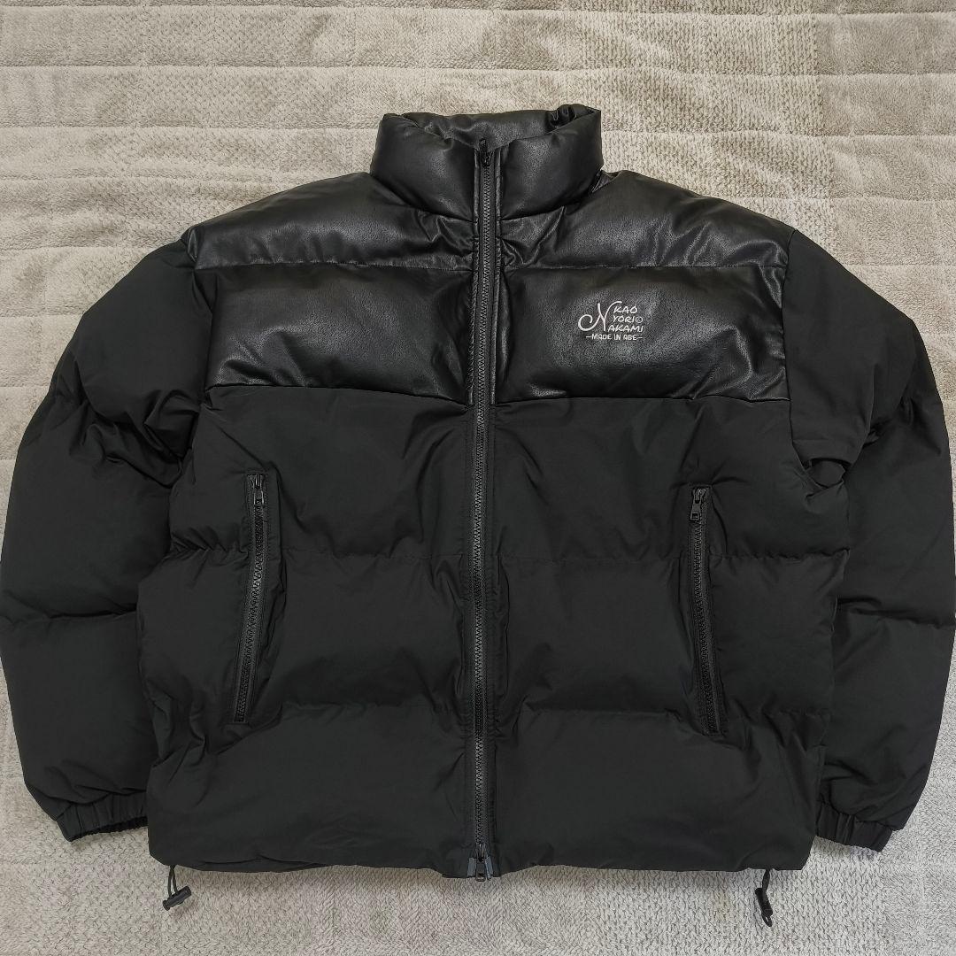 新品未使用 カオヨリナカミ ダウンジャケット ヌプシ PUレザー 切替 肉