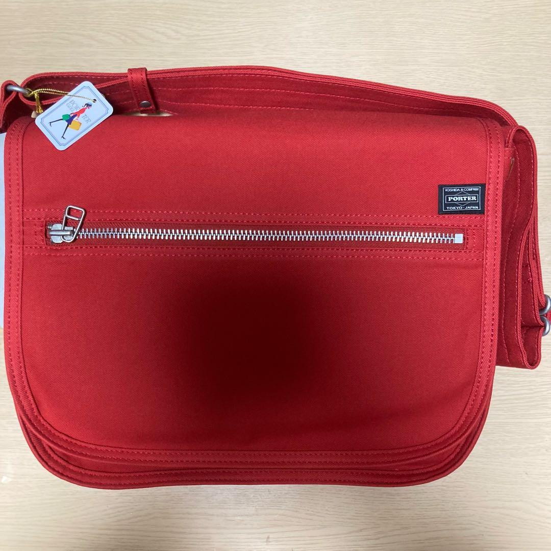 PORTER GIRL NAKED ショルダーバッグ L レッド(新品未使用) PORTER - PORTER GIRL ポーター ガール NAKED ネイキッド ショルダー