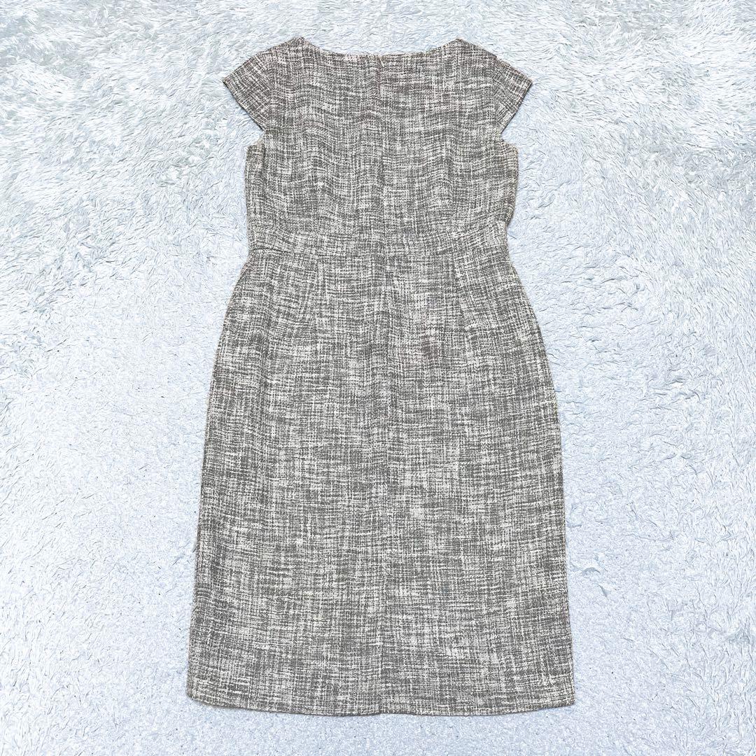 美品✨マックスマーラ 白タグ ツイード ワンピース44 XL相当 大きい