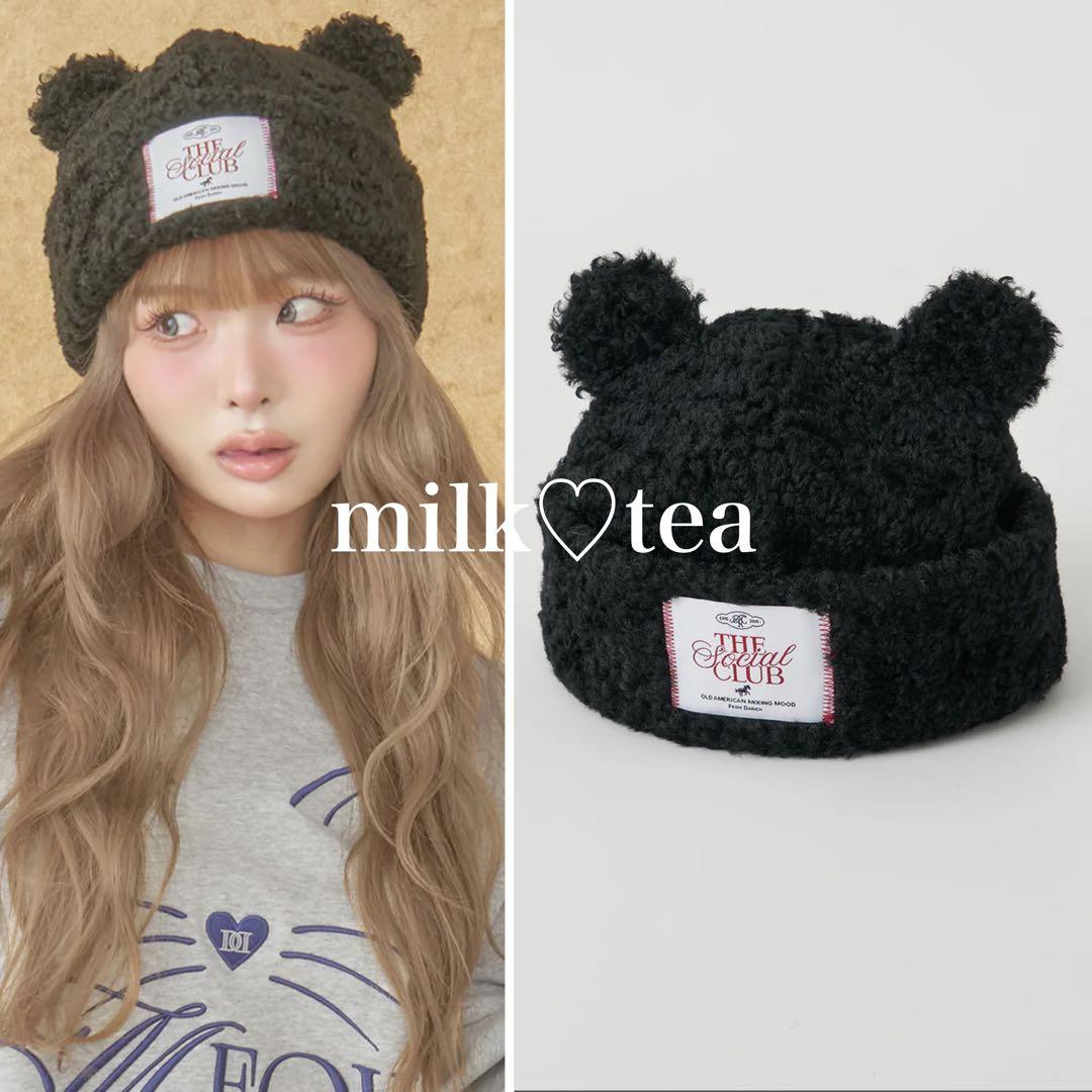 新品未開封 ダーリッチ テディベアハット ブラック フリー - メルカリ