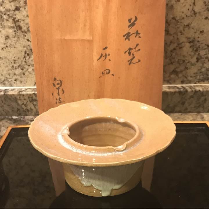 萩焼 灰皿 木箱入り ⑧ Shikisai（シキサイ）｜ボウルL・Mセット（木箱）｜萩焼 SHUTOUEN