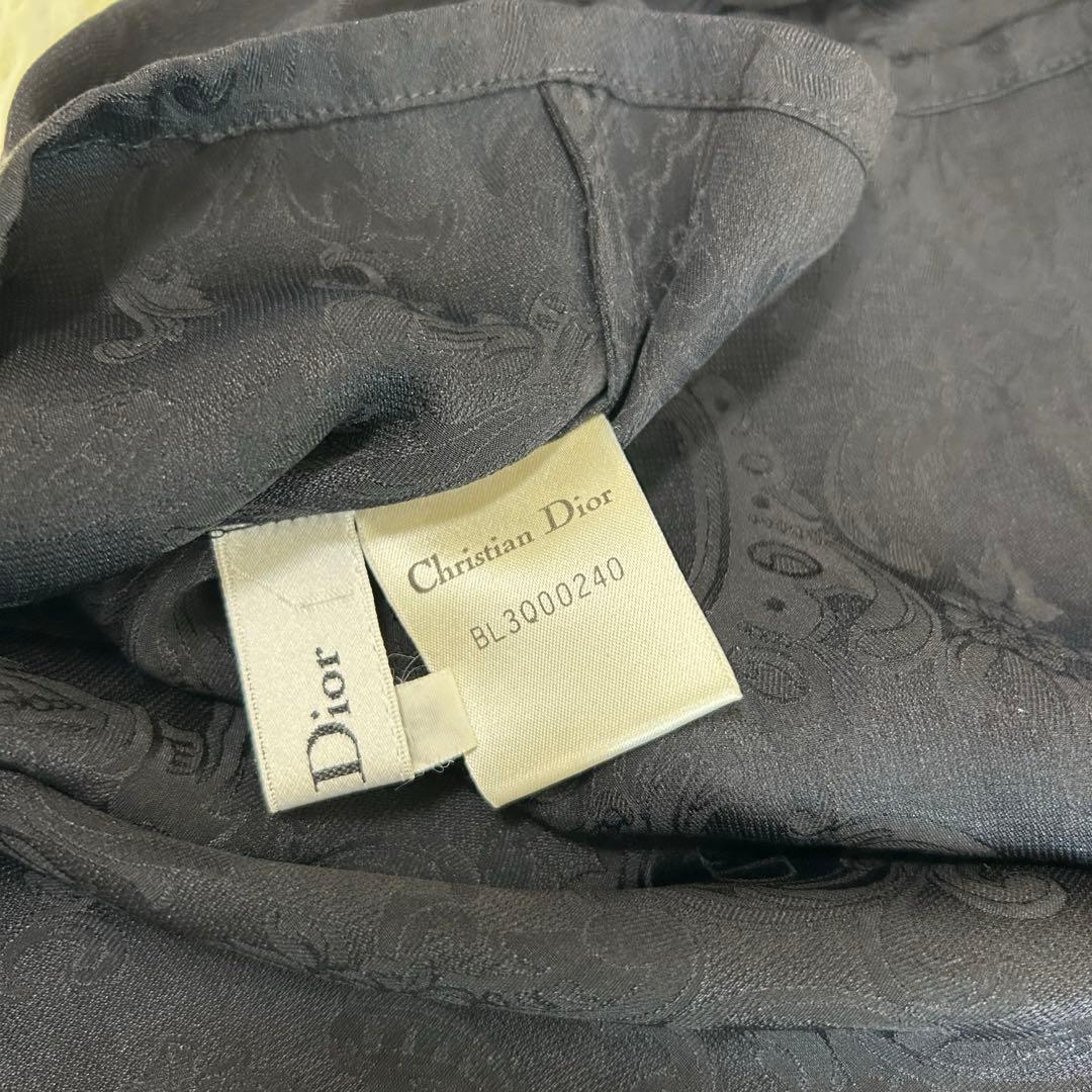 Christian Dior】 CD シルク100% バックボタン ブラウス - メルカリ