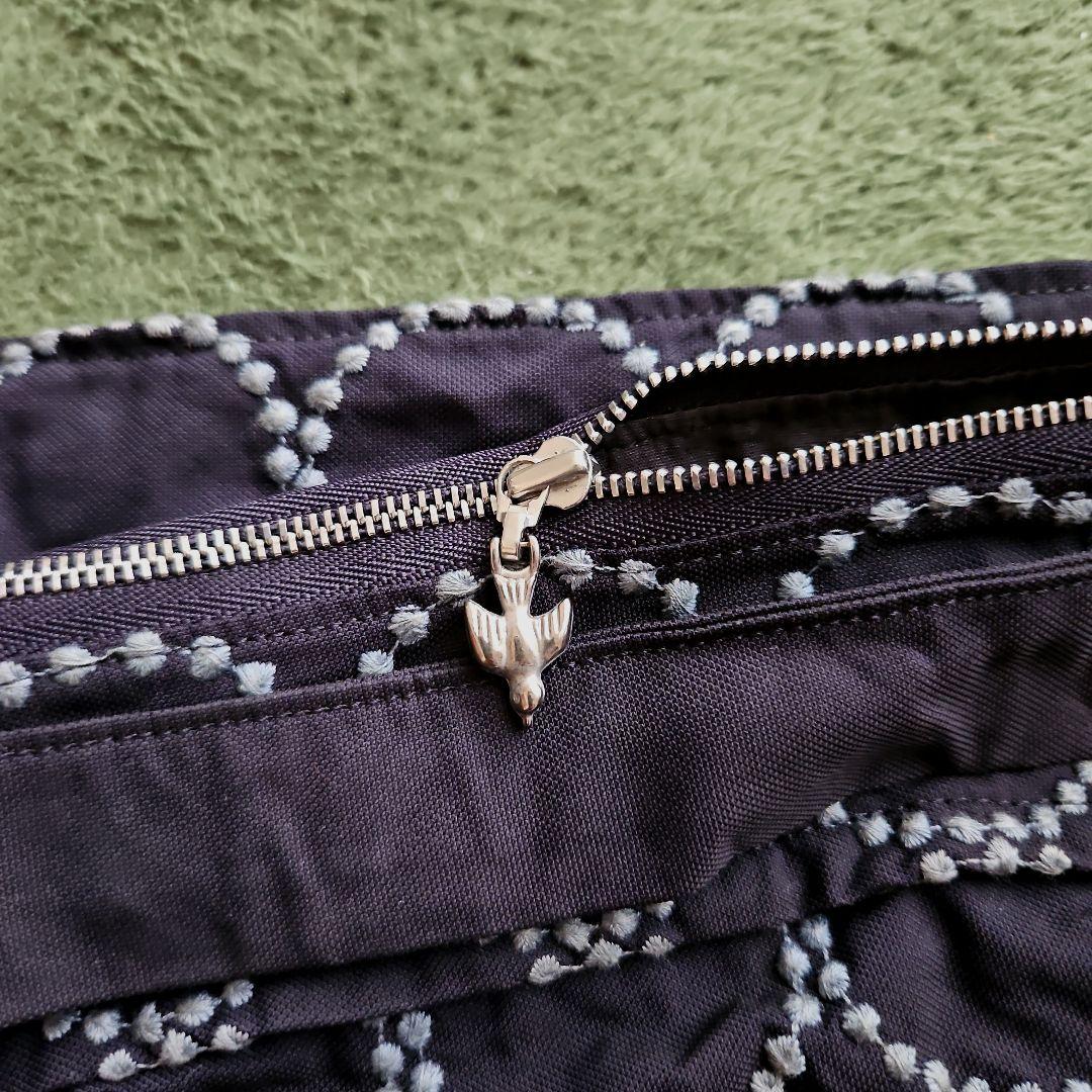 ミナペルホネン紺色 円形模様 ショルダーバッグ - メルカリ