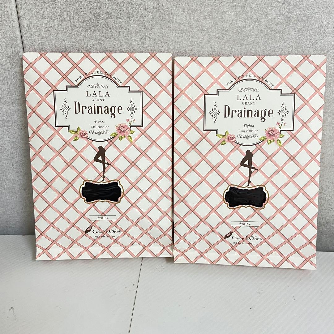 LALA Grant Drainage タイツ　ブラック　チャコール　ＬＬ LALA ☆グラント イーワンズ☆ ドレナージュスパッツⅡ 64 LALA Grant