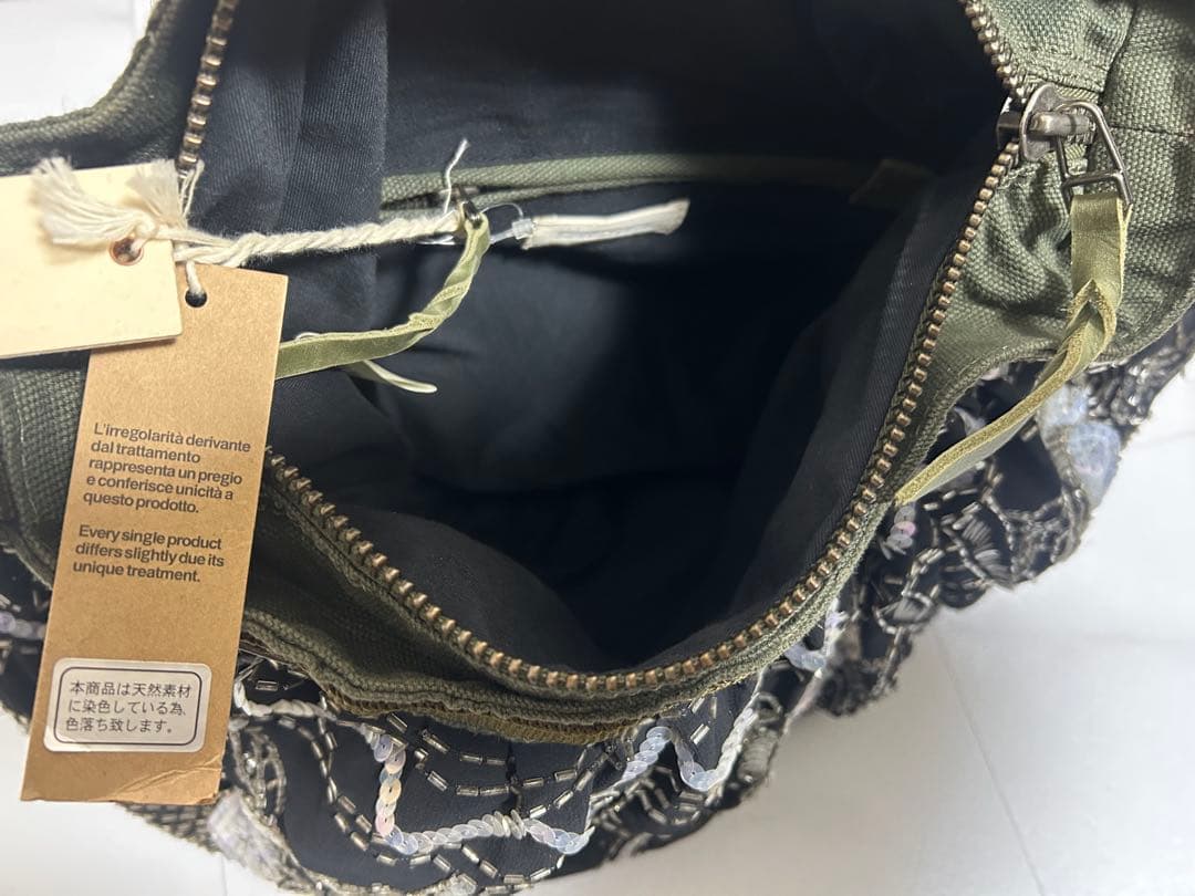 新品❗️00s y2k diesel ショルダーバッグ スタッズ ビーズ ラメ