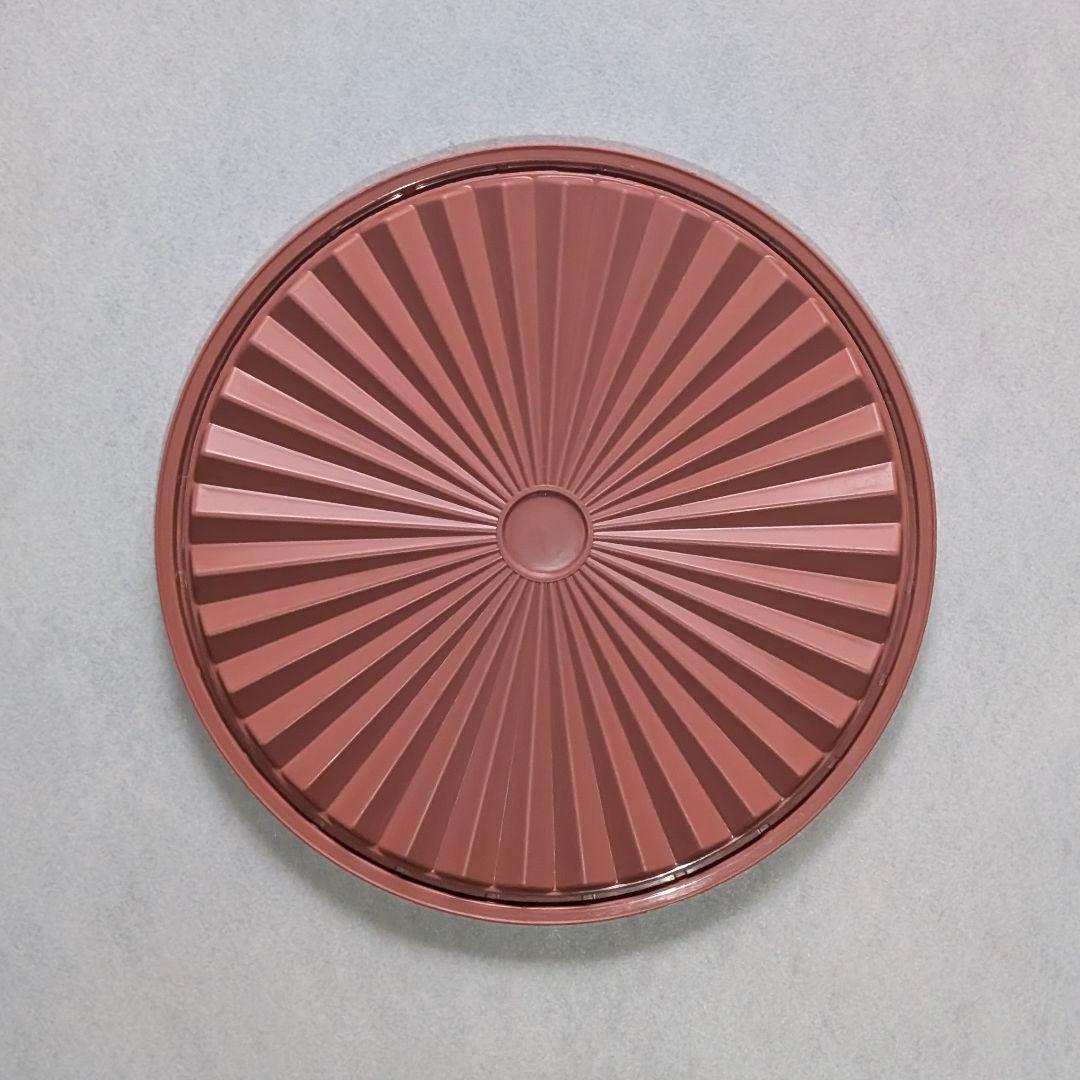 タッパーウェア マキシデコレーター シール フタ 21cm サーモンピンク