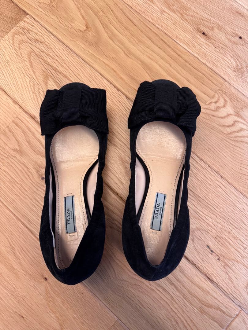 K*a様 Prada ブラック フラットシューズ 37 Black Collapse Re-nylon And Suede Elasticized Sneakers | PRADA