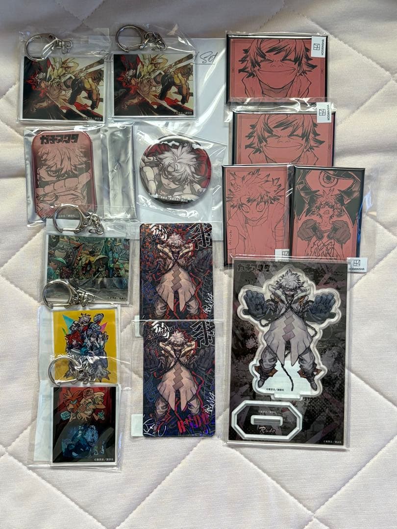 ガチアクタ　ルド　14点セット アクリルフィギュア 缶バッジ　アクスタ ガチアクタ トレーディングメタリック缶バッジ