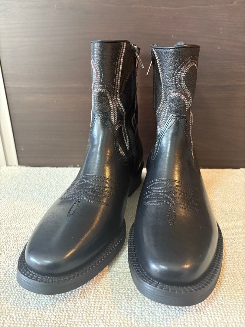 オーダーページ　Flame Zip-up Heel Boot clinch Vintage Ashen Flame Zip-up Heel Boot ブーツ - メルカリ