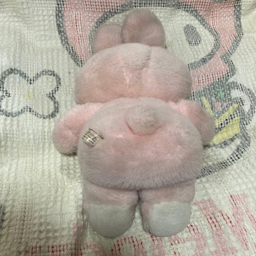 昭和レトロ ヴィンテージ 吉徳 うさぎ クリーミー ぬいぐるみ 中古品