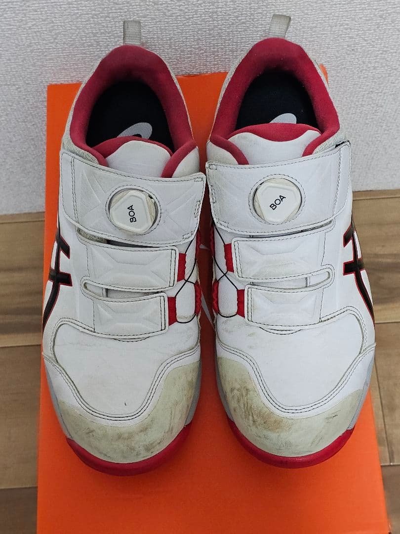 ASICS 安全靴 28㎝ BOAシステム ホワイト/レッド