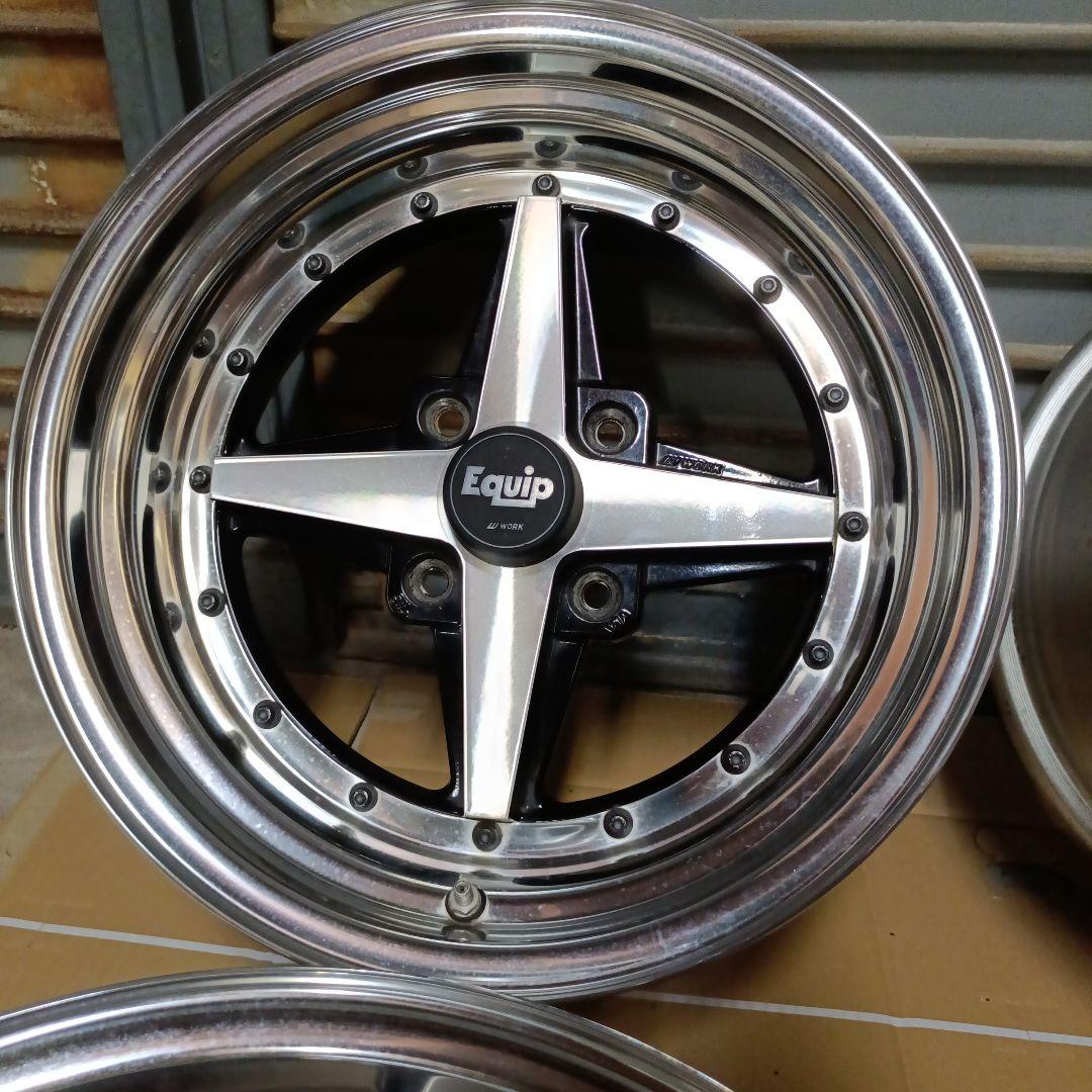 ワーク Equip エクイップ01 7.5j×15インチ 4本セットリペア済