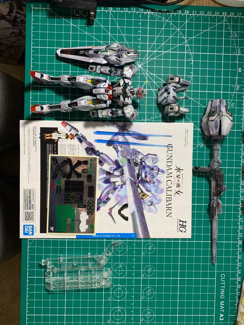 B*d様 HG ガンダムキャリバーン リアル全塗装・ブラックライト発光仕様