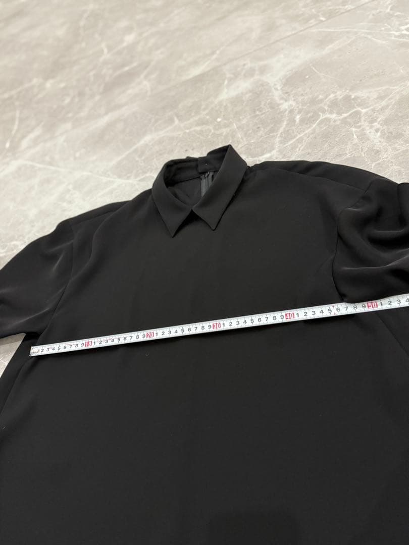 タグ付き未使用 ENFÖLD フリルカラー取り外し可ブラウス 黒 38