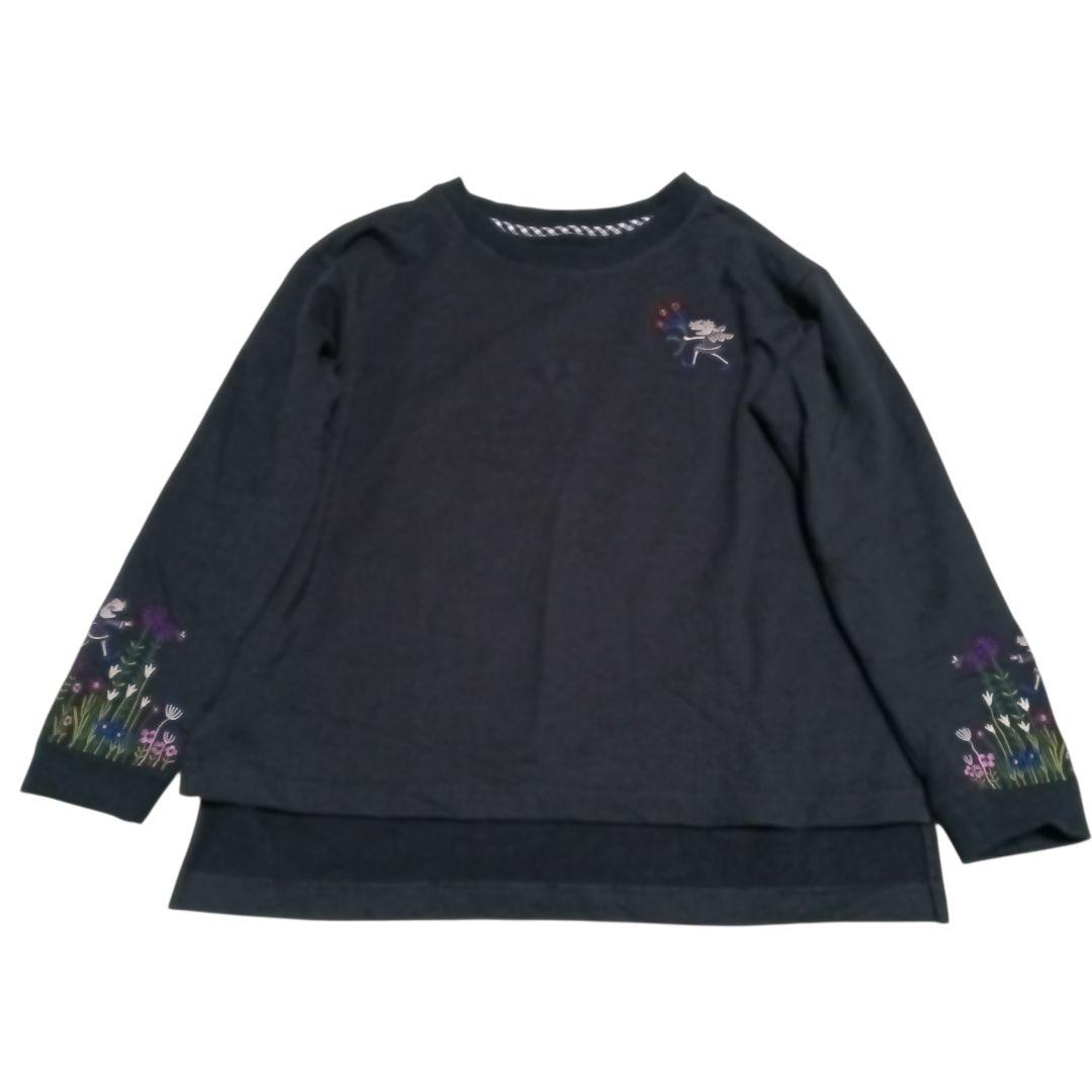 にこにこ　美品　アルベロベロ　刺繍カットソー　トレーナー　ブラック Disney（ディズニー） トレーナー スウェット ベイマックス サガラ刺繍