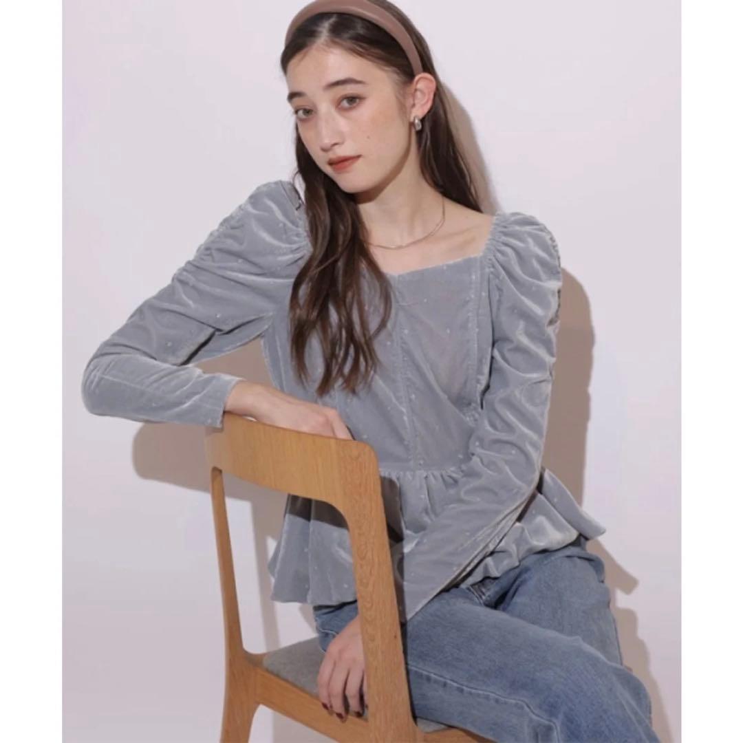 Rirandtureベロア刺繍ペプラムブラウス - メルカリ