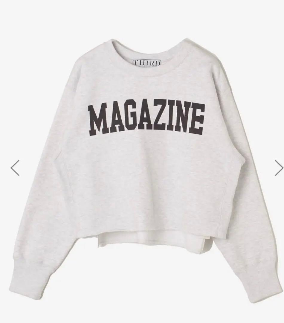 新品未使用タグ付き★サードマガジン　ボクシーロゴスウェット　杢グレー THIRD MAGAZINE(サードマガジン)｜ロゴボクシースウェット/杢グレー の