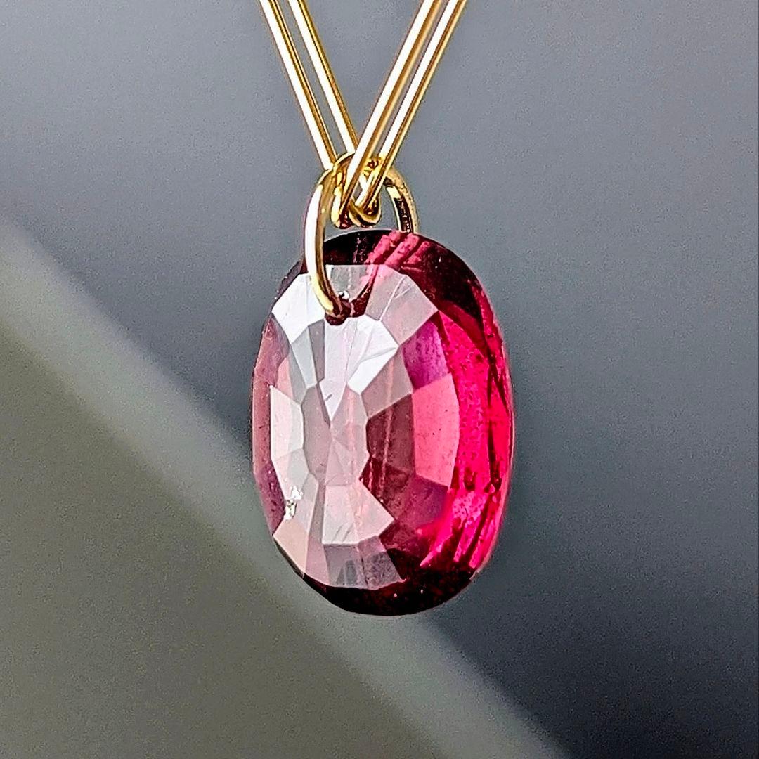 ♢容音♢訳あり♢K18 ロードライトガーネット 4.6ct チャーム