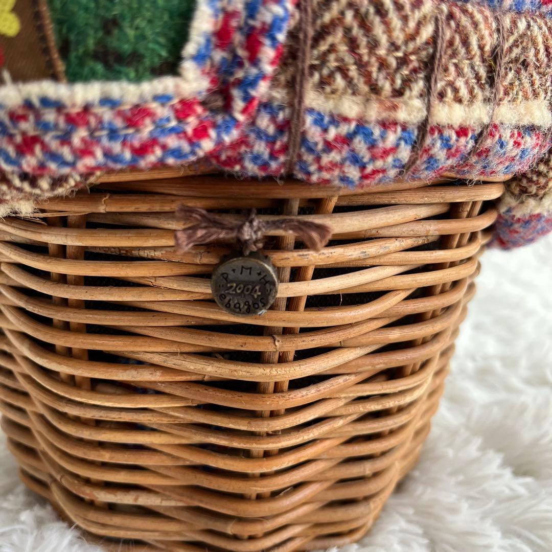 エバゴス かごバッグ 紅籘 ムートンレザー被せ ハリスツイード - メルカリ