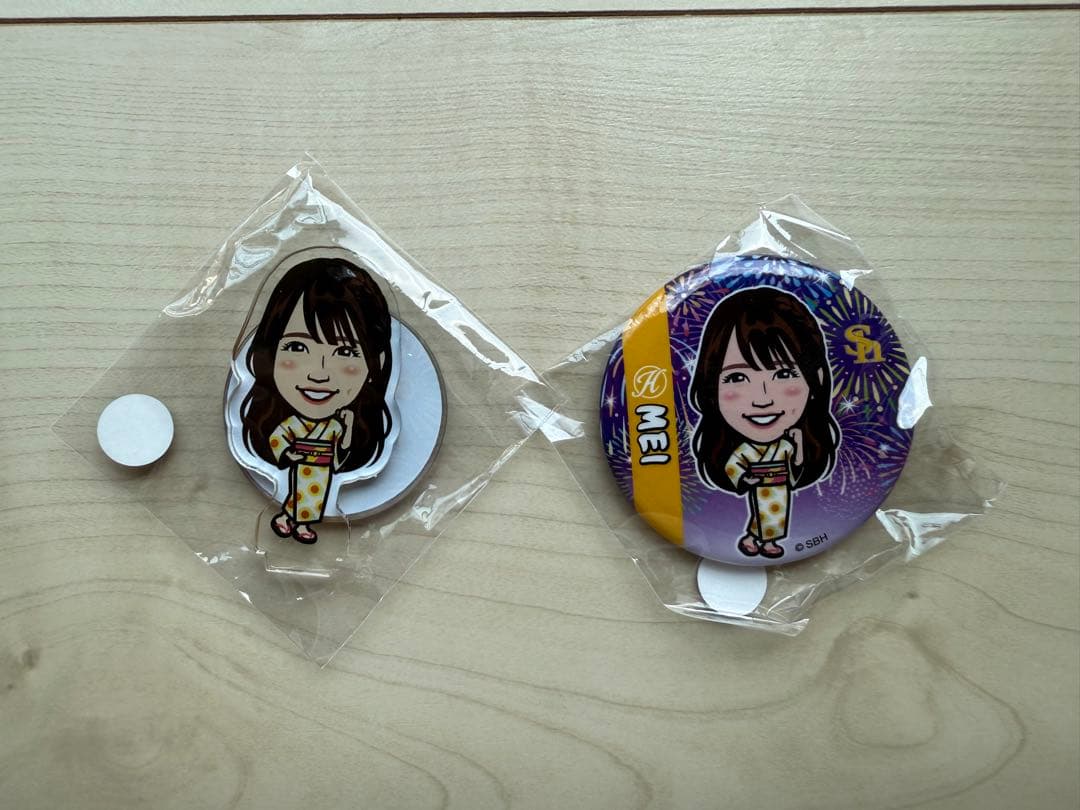 若鷹ガチャ ハニーズ MEI アクリルスタンド・缶バッジ・キーホルダー