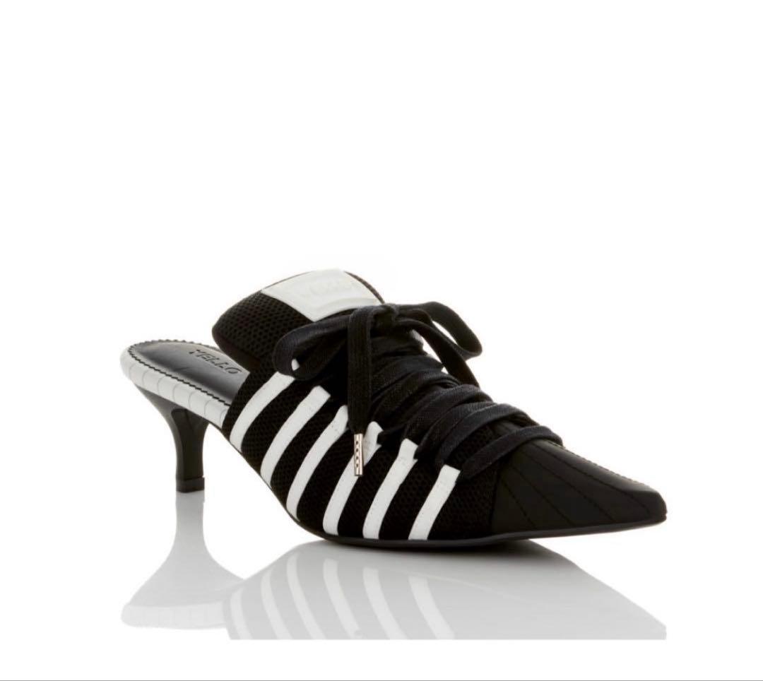 MONO LOW HEEL SNEAKER MULES Lサイズ YELLO / PANTHER SNEAKER MULES