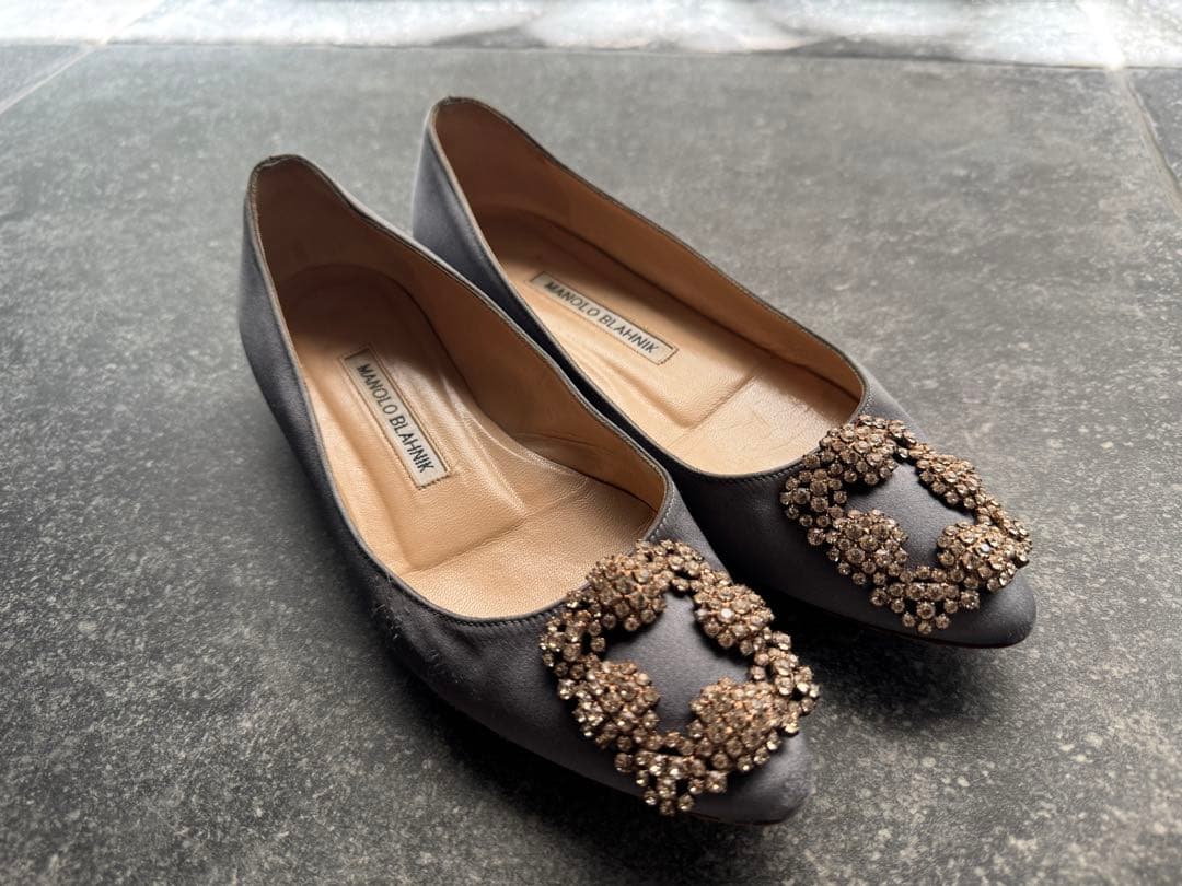 Manolo Blahnik マノロブラク　サテンフラットパンプス　34 楽天市場】【最大2万円OFFクーポン対象・3/1限定】MANOLO BLAHNIK