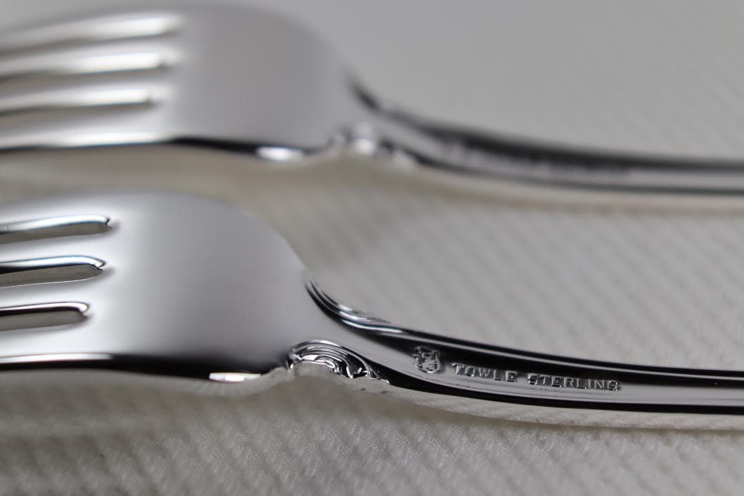アメリカ□TOWLE社□スターリング製ディナーフォーク2本セット□とても