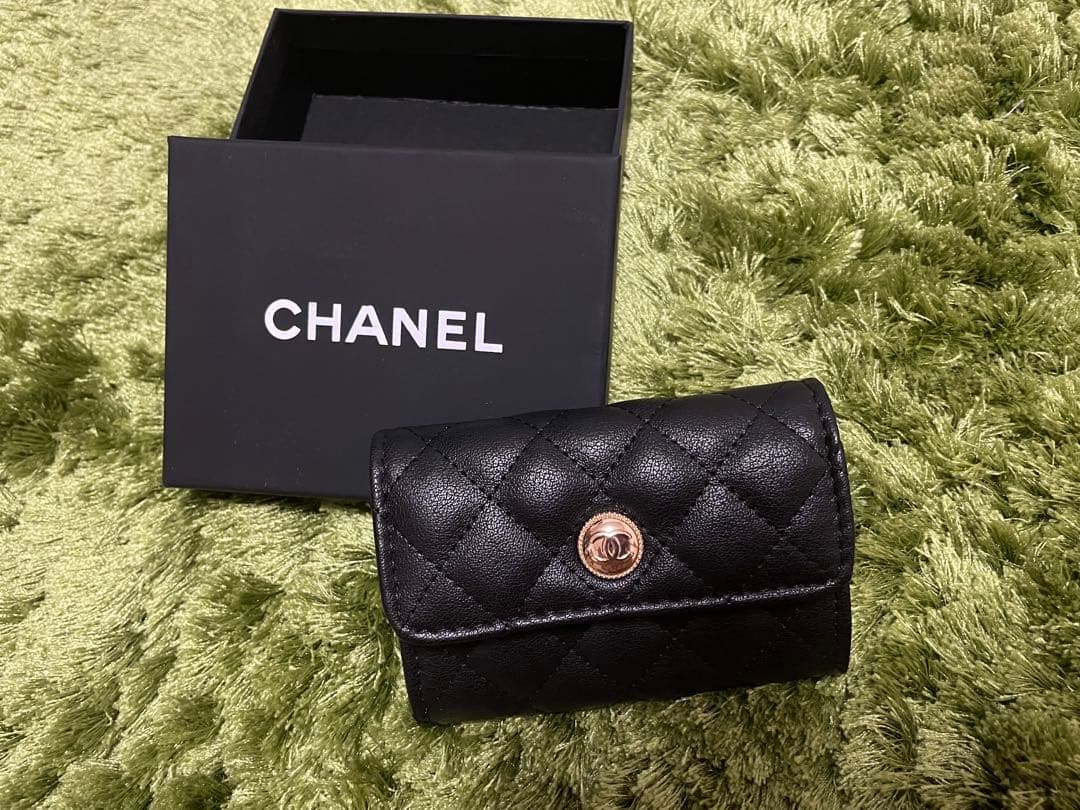 CHANEL ブラックレザー 名刺入れ - メルカリ