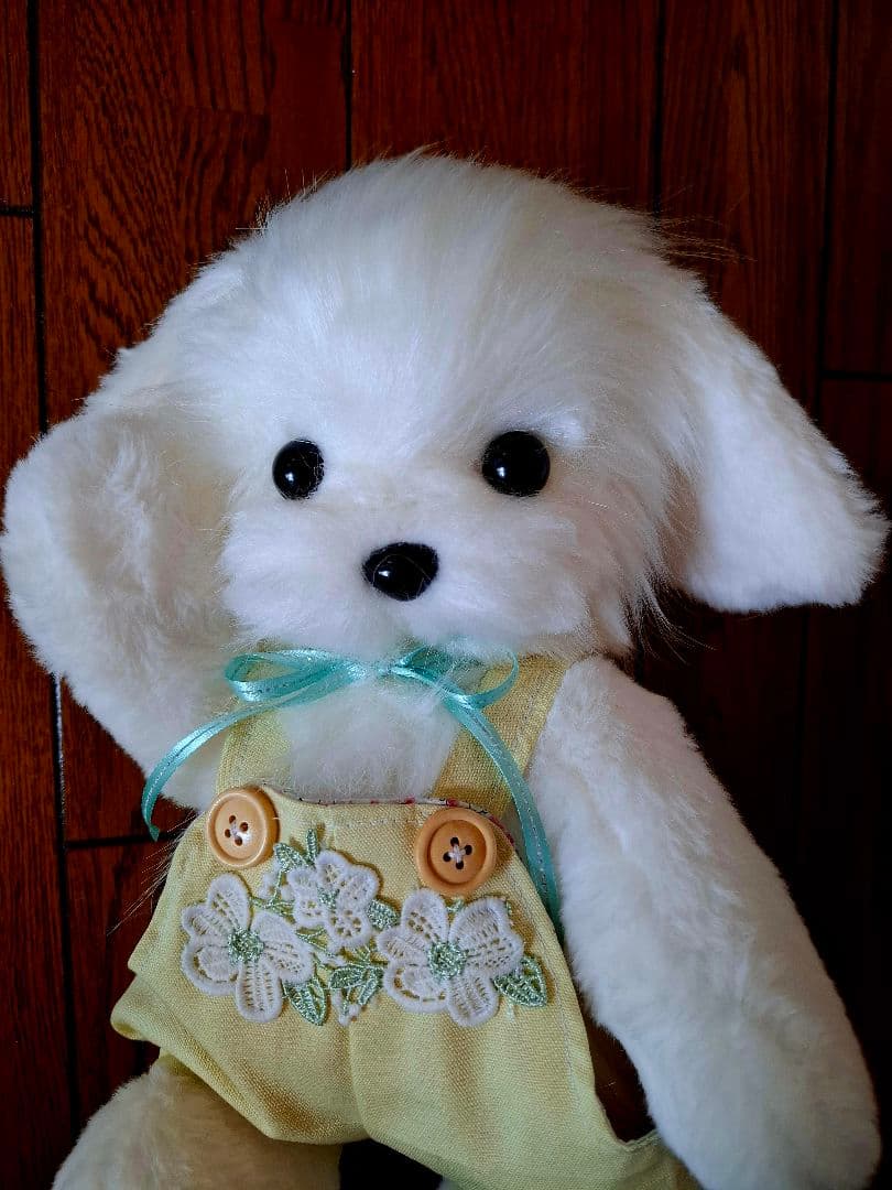 ぬいぐるみ、テディマルチーズ、犬、ハンドメイド、特大、サロペット