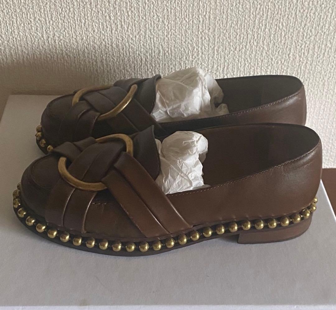 クロエ 定価12万円 ブラウンローファー 36 フラットシューズ - メルカリ