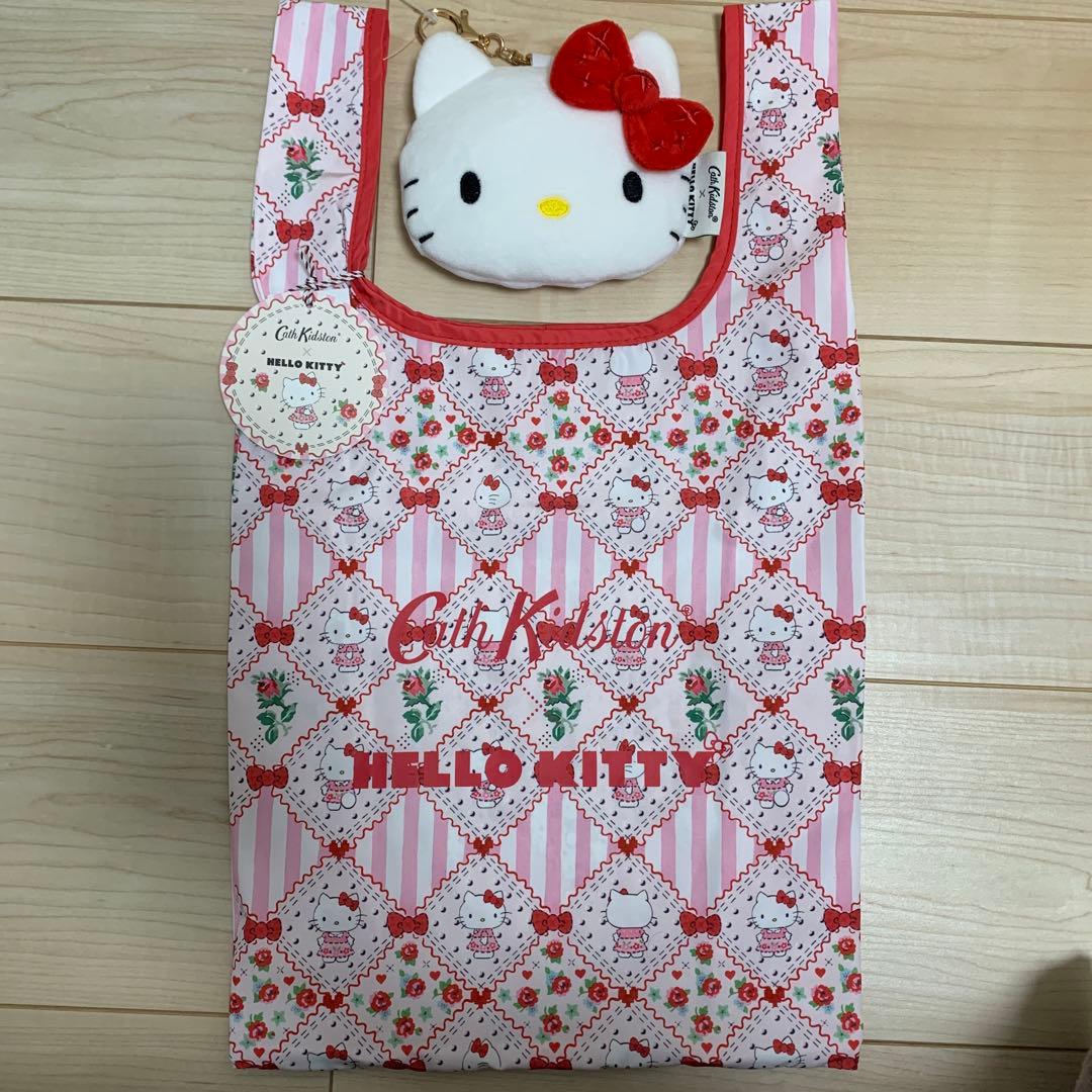 ★最終値下げ★キャスキッドソン　ハローキティ　エコバッグinフェイスポーチ Cath Kidston ハローキティ エコバッグinフェイスポーチ - メルカリ