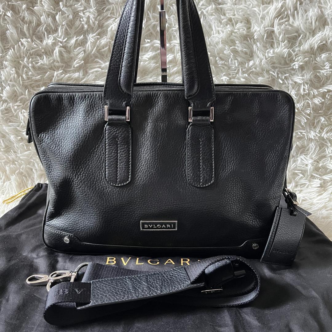 ブルガリ アーバン ビジネスバッグ ブリーフケース 2way 黒 レザー BVLGARI（ブルガリ） ビジネスバッグ バッグ ショルダーバッグ 2way