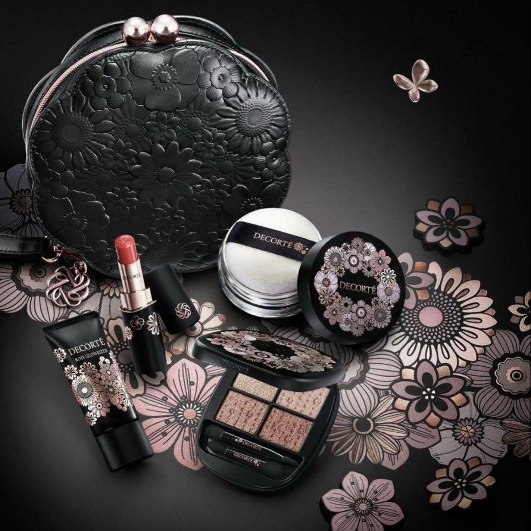 コスメデコルテ エターナルブルーム アイシャドウ　ポーチ コスメデコルテ25年クリスマスコフレ、花々咲きほこるポーチ付き！4色