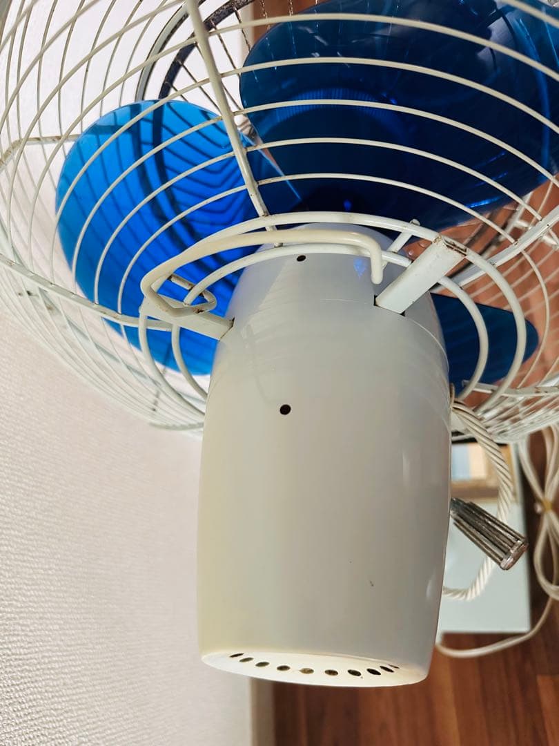 昭和レトロ ナショナル 扇風機 青3枚羽根 タイマー付 動作良好 - メルカリ