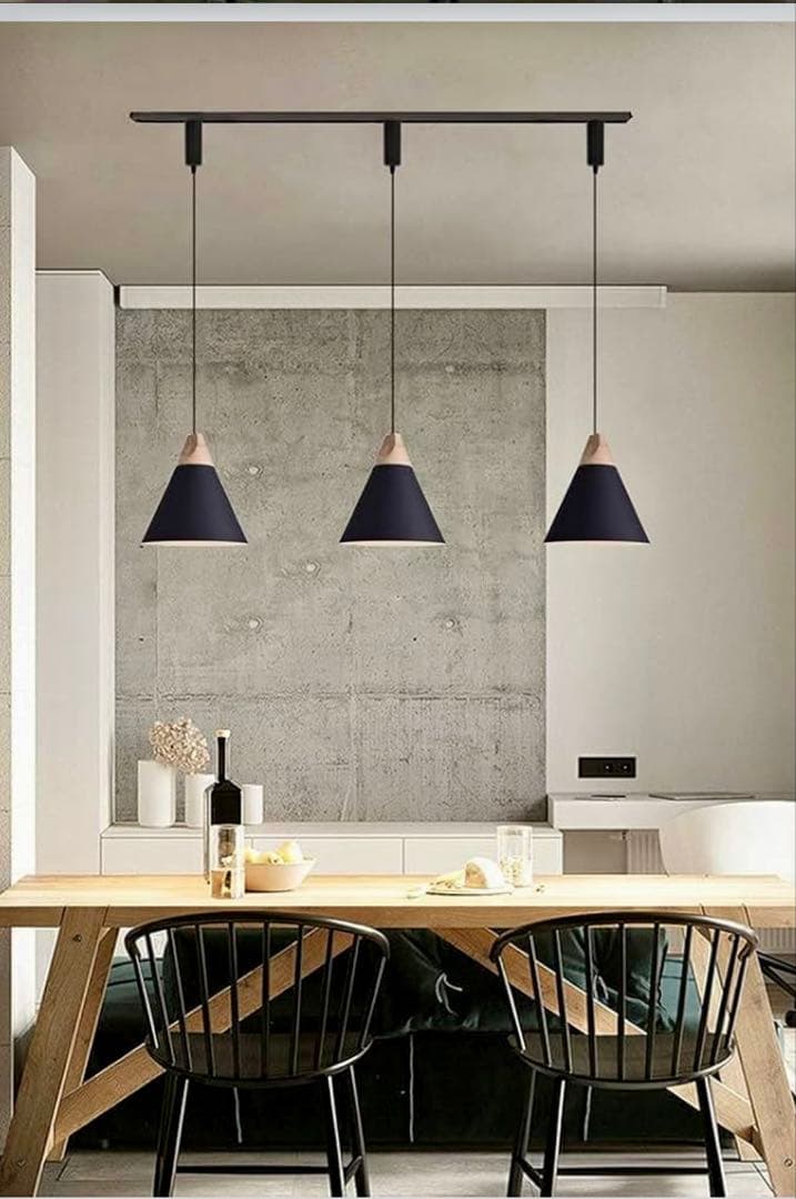 Kiven ペンダントライト ブラック E26 ダクトレール式 Amazon.co.jp : KIVEN 3個入 ブラック ペンダントライト レトロ 長さ