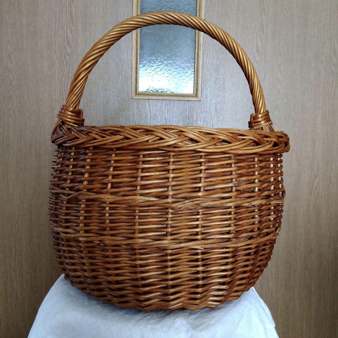 フランスアンティーク　バスケット フレンチバスケット.8 フランスアンティーク雑貨 籠 収納ボックス 籐